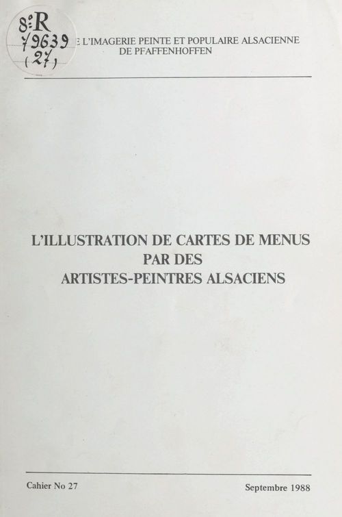 Couverture ebook de L'illustration de cartes de menus par des artistes-peintres alsaciens, de Francois Lotz