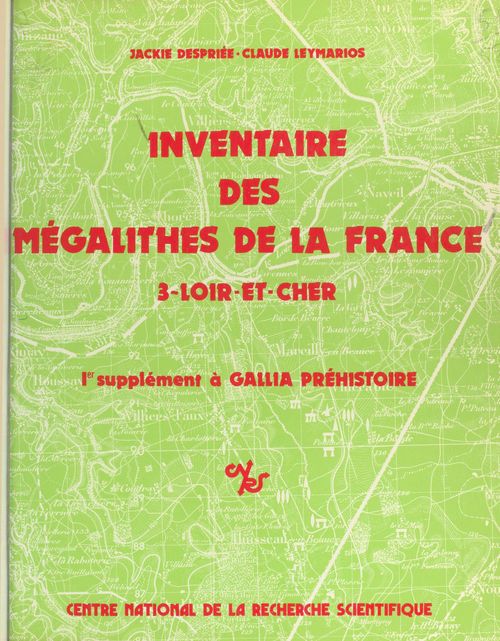 Couverture ebook de Inventaire des mégalithes de la France (3) : Loir-et-Cher, de Jackie Despriée, Claude Leymarios