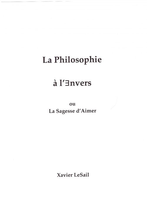 Couverture ebook de La Philosophie  à l´nvers, de Xavier Lesail