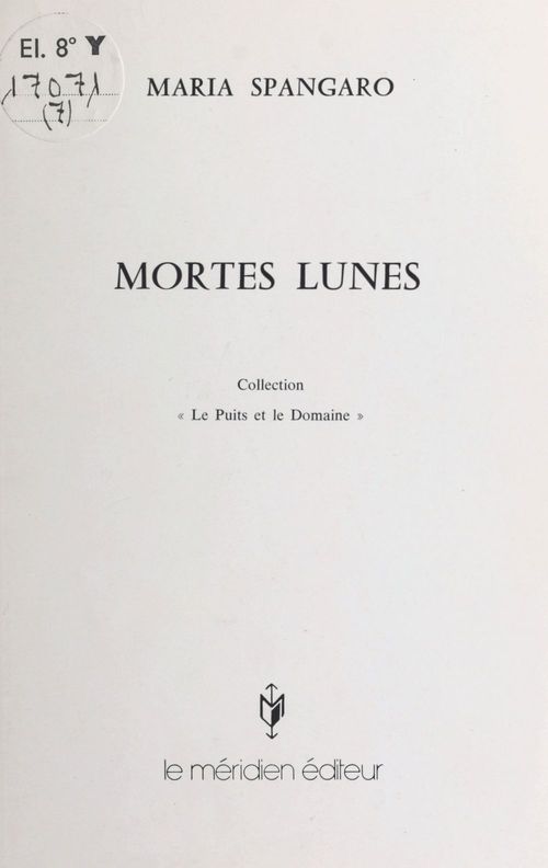 ebook cover of Mortes lunes, by Maria Spangaro