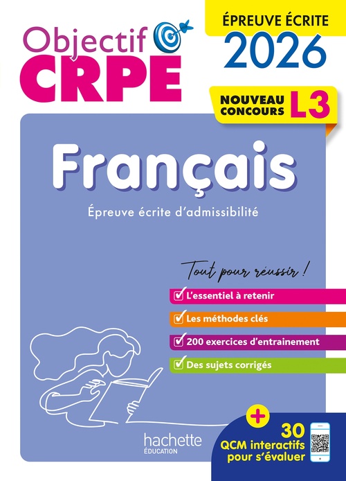 ebook cover of Objectif CRPE 2026-2027 - Français - épreuve écrite d'admissibilité L3, by Cécile Avezard-Roger, Laurence Allain Le Forestier