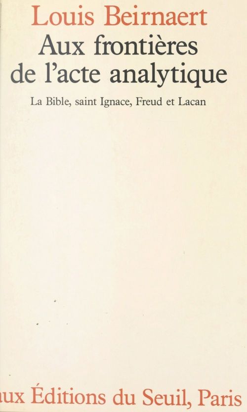 ebook cover of Aux frontières de l'acte analytique, by Louis Beirnaert
