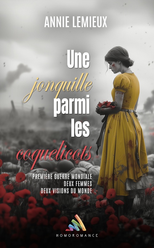 ebook cover of Une jonquille parmi les coquelicots, by Annie Lemieux, Homoromance Editions