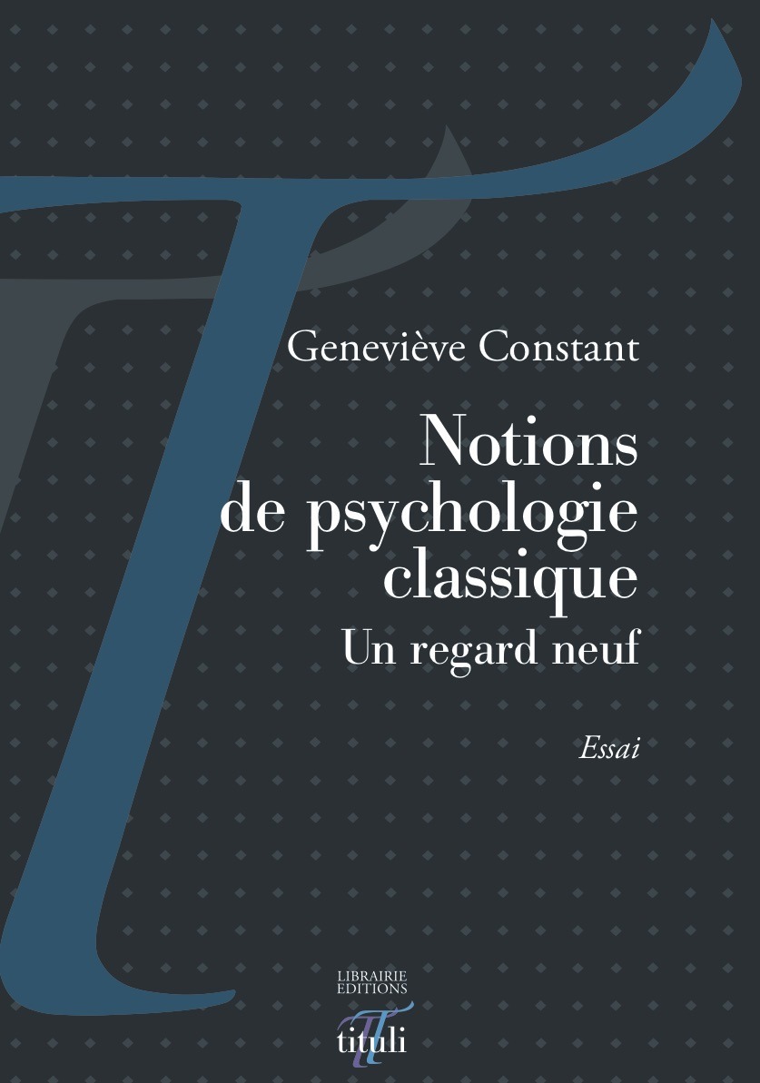Couverture ebook de Notions de psychologie classique, de Geneviève Constant