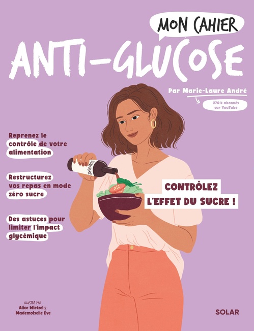 Couverture ebook de Mon cahier Anti-glucose, de Marie-Laure André