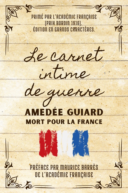 Couverture ebook de Le carnet intime de guerre, de Amedee Guiard