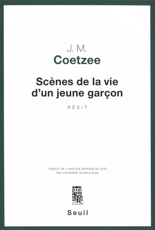 Couverture ebook de Scènes de la vie d'un jeune garçon, de John Maxwell Coetzee