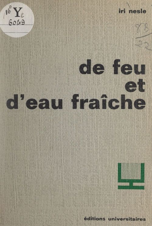 ebook cover of De feu et d'eau fraîche, by Iri Nesle