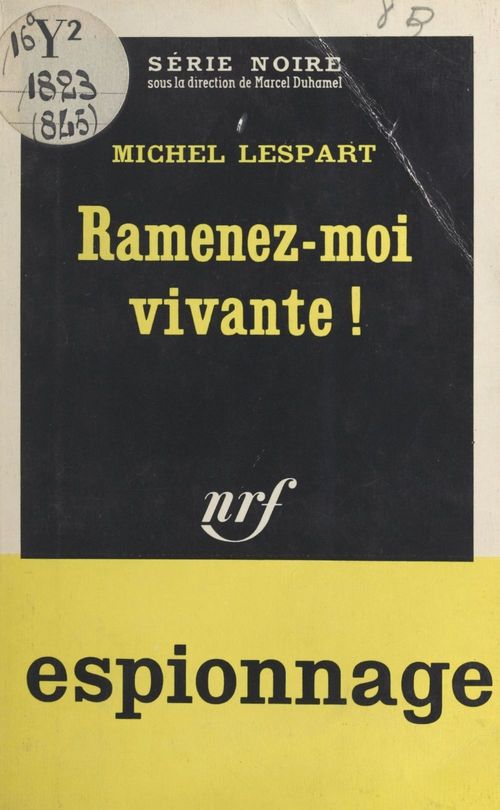 ebook cover of Ramenez-moi vivante !, by Lespart Michel