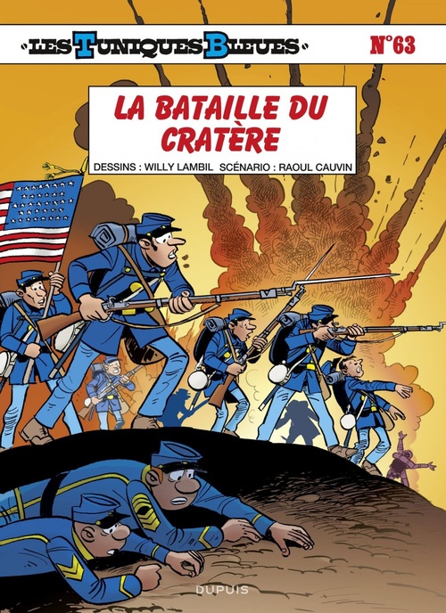 Couverture ebook de Les Tuniques Bleues - Tome 63 - La bataille du Cratère, de Raoul Cauvin, Willy Lambil