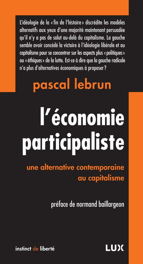 Couverture ebook de L'économie participaliste, de Pascal Lebrun