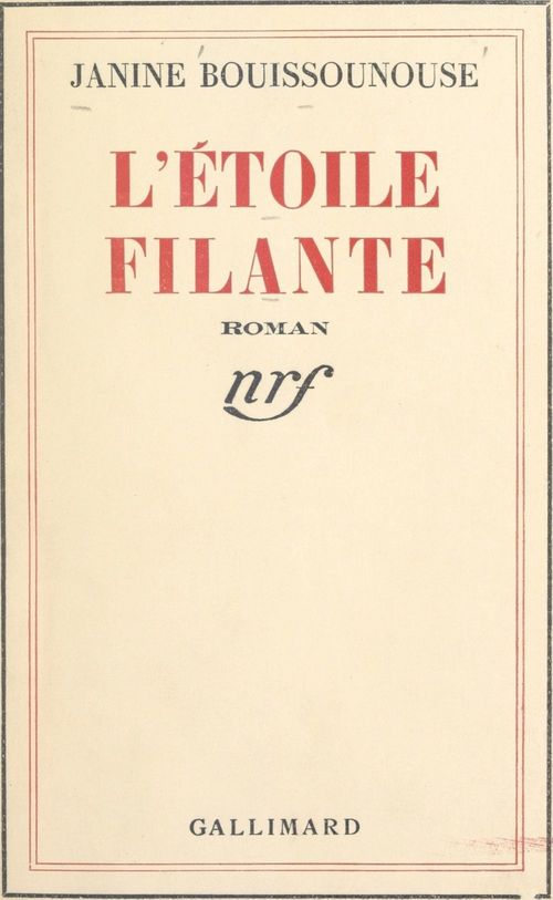 ebook cover of L'étoile filante, by Janine Bouissounouse