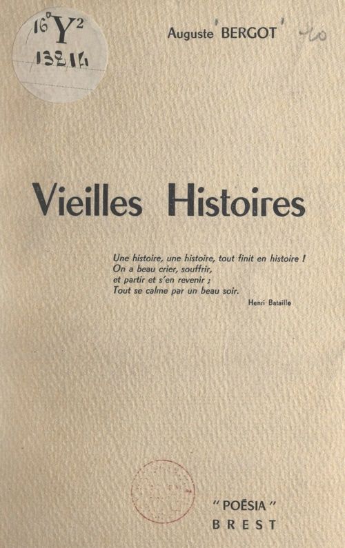 Couverture ebook de Vieilles histoires, de Auguste Bergot
