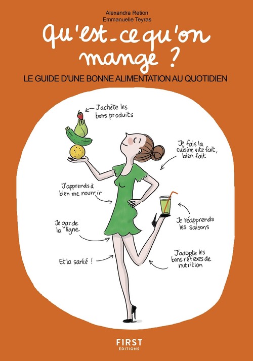 Couverture ebook de Qu'est-ce qu'on mange de bon ?, de Alexandra Retion, Emmanuelle Teyras
