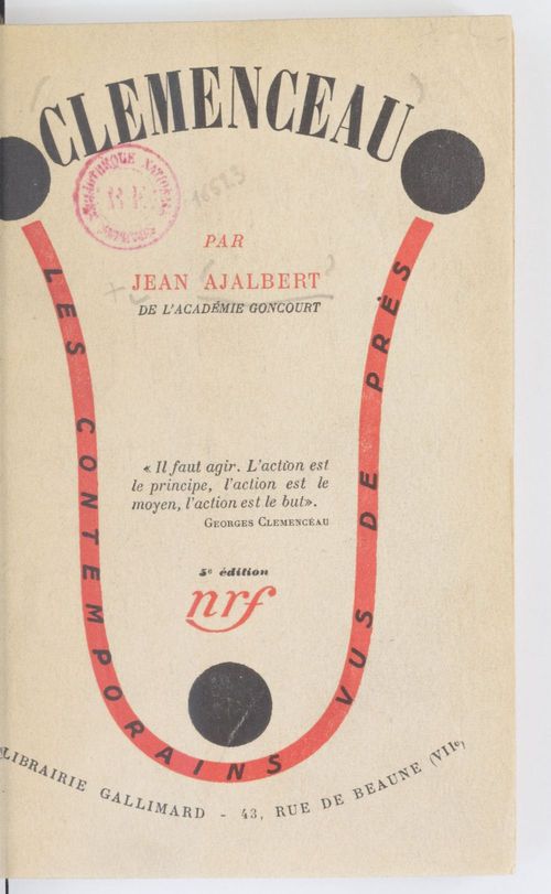 Couverture ebook de Clémenceau, de Jean Ajalbert