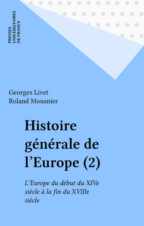 ebook cover of Histoire générale de l'Europe (2), by
