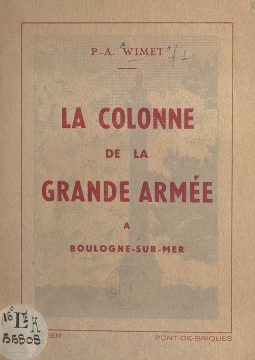 Couverture ebook de La colonne de la Grande Armée, de P.-A. Wimet