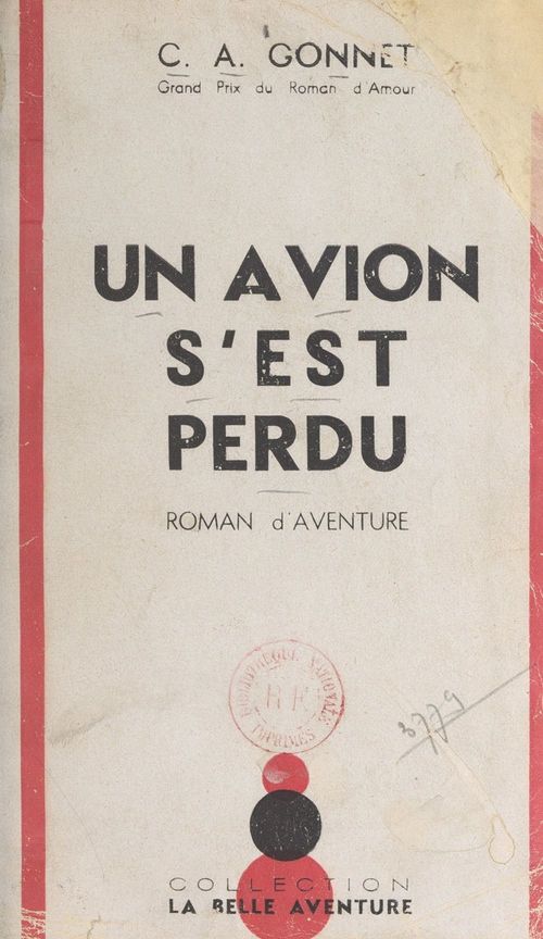 ebook cover of Un avion s'est perdu, by Charles-Anthoine Gonnet