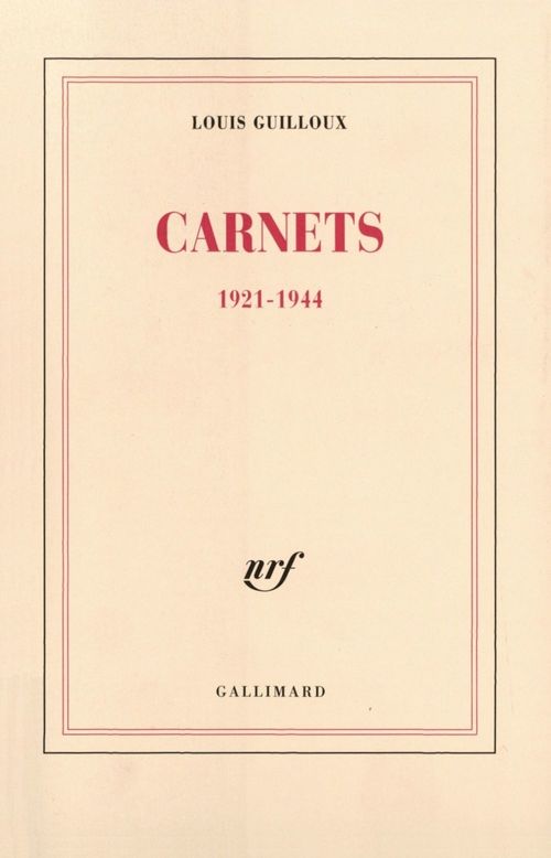ebook cover of Carnets (1921-1944), by Louis Guilloux