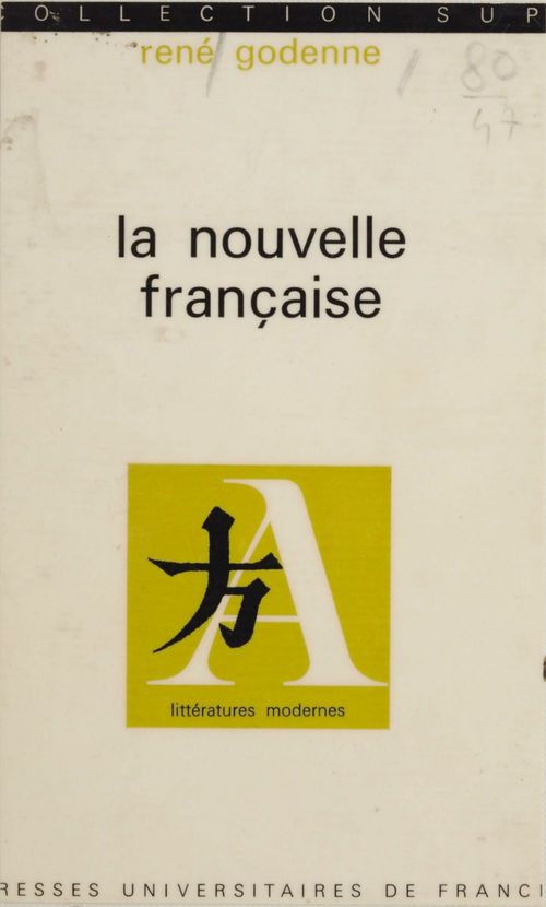 Couverture ebook de La nouvelle française, de René Godenne