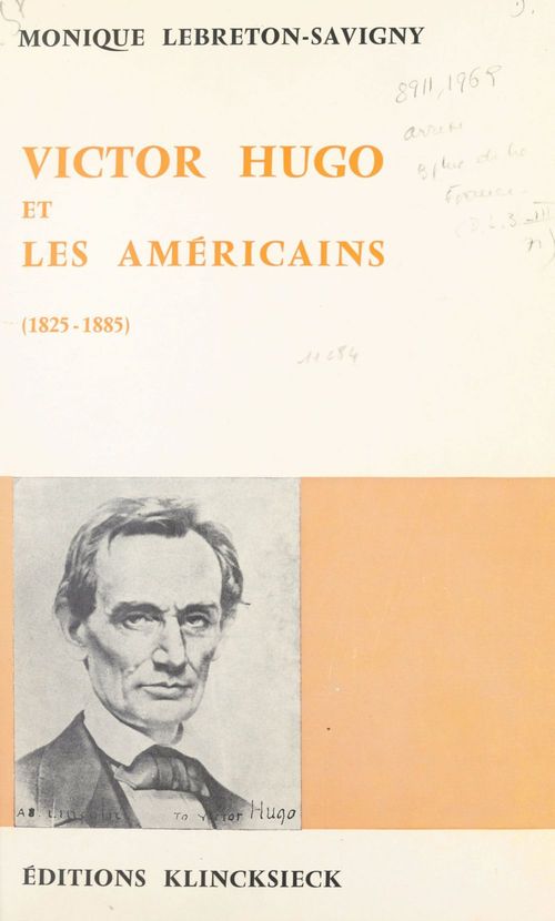 Couverture ebook de Victor Hugo et les Américains, de Monique Lebreton-Savigny