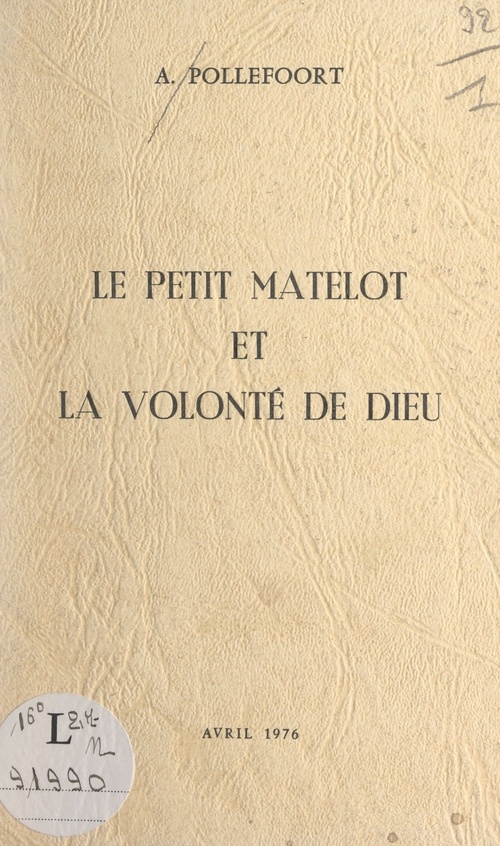 Couverture ebook de Le petit matelot et la volonté de Dieu, de Alphonse Pollefoort