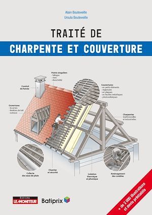 Couverture ebook de Traité de charpente et couverture, de Alain Bouteveille, Ursula Bouteveille