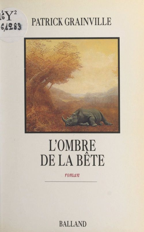 Couverture ebook de L'ombre de la bête, de Patrick Grainville