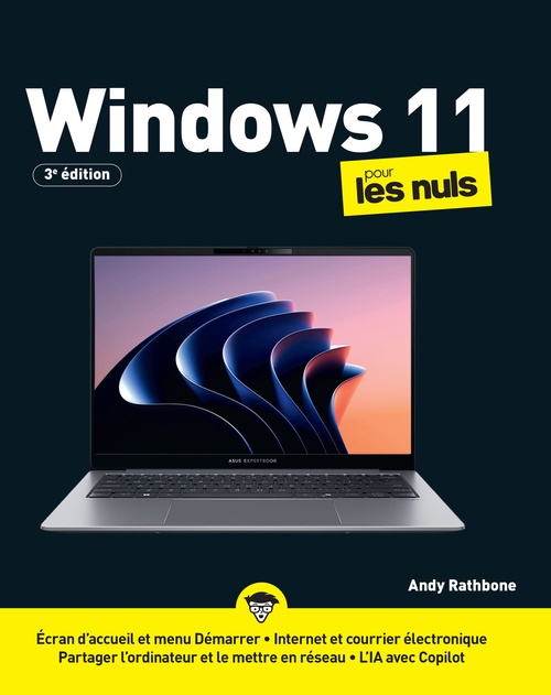 Couverture ebook de Windows 11 pour les Nuls 3e édition, de Andy Rathbone