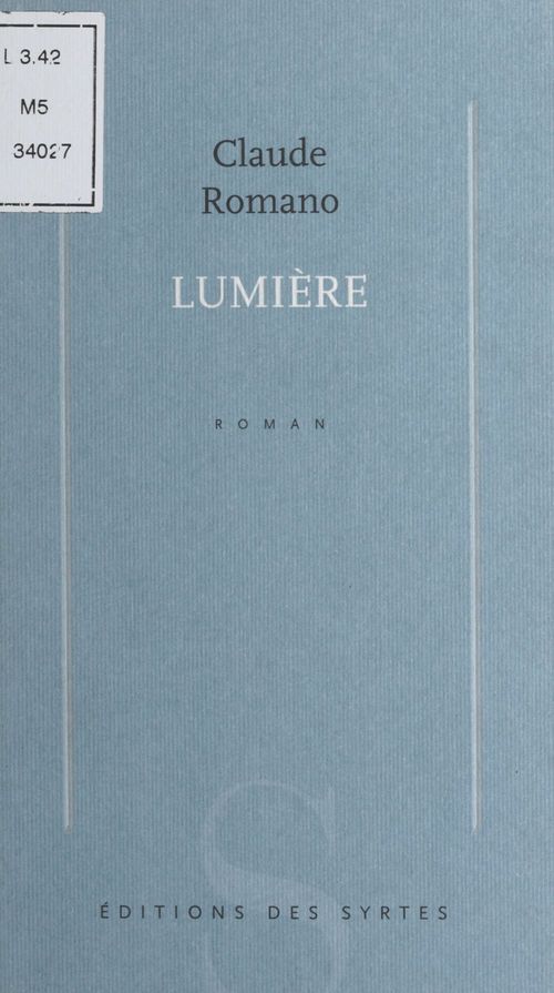 ebook cover of Lumière, by Claude Romano