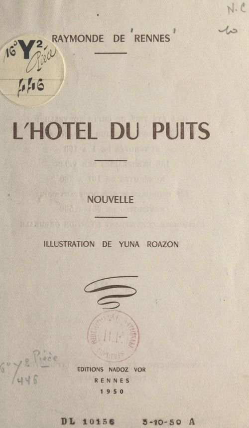 ebook cover of L'hôtel du puits, by Raymonde De Rennes