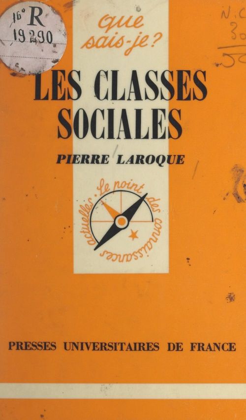 Couverture ebook de Les classes sociales, de Pierre Laroque