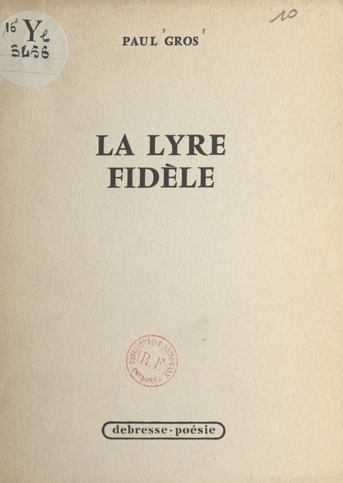 Couverture ebook de La lyre fidèle, de Paul Gros