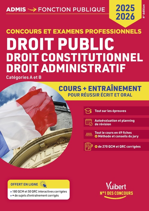 ebook cover of Droit public - Droit constitutionnel - Droit administratif - Cours et entraînement -  Catégories A et B, by Olivier Bellégo, Frédéric Ingelaere, Pierre-Brice Lebrun, Pascal Simon Doutreluingne