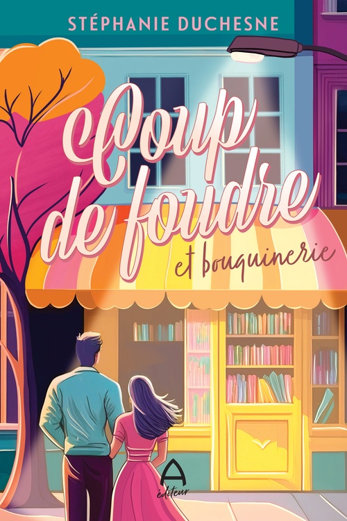 Couverture ebook de Coup de foudre et bouquinerie, de Stéphanie Duchesne