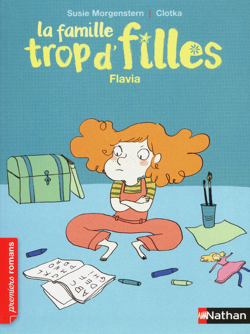 Couverture ebook de La famille trop d'filles: flavia, de Susie Morgenstern