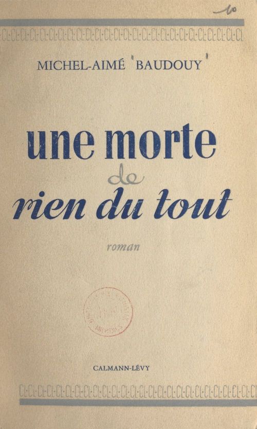 Couverture ebook de Une morte de rien du tout, de Michel-Aime Baudouy