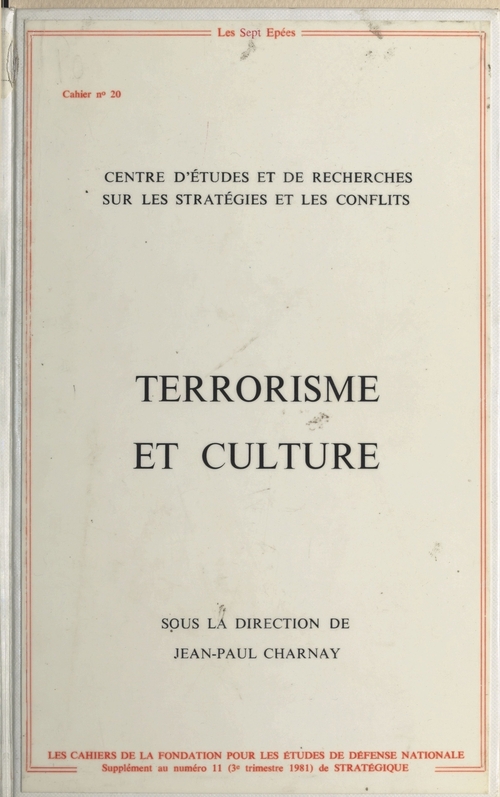 ebook cover of Terrorisme et Culture, by Jean-Paul Charnay