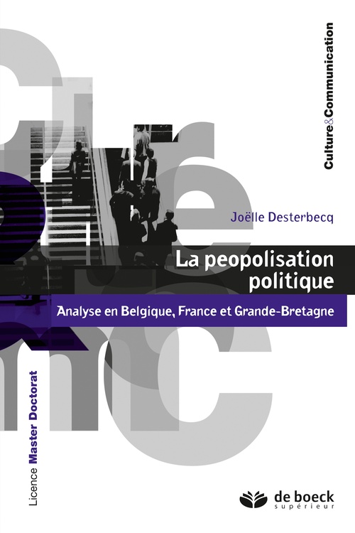 Couverture ebook de La peopolisation politique, de Joëlle Desterbecq