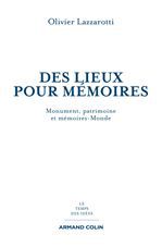Couverture ebook de Des lieux pour mémoires, de Olivier Lazzarotti