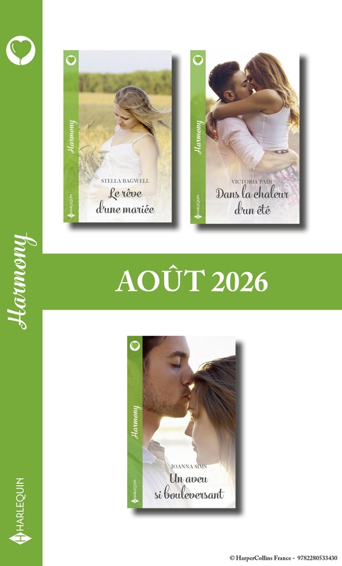 Couverture ebook de Pack mensuel Harmony - 3 romans (Août 2026), de Stella Bagwell
