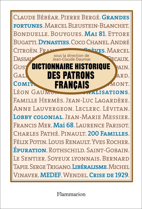 Couverture ebook de Dictionnaire historique des patrons francais, de Jean-claude Daumas