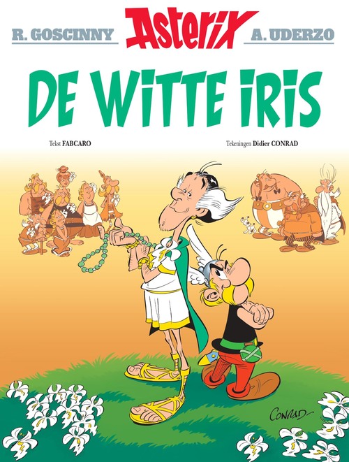 Couverture ebook de Asterix - De Witte Iris 40, de Fabcaro, Didier Conrad, René Goscinny, Albert Uderzo