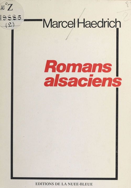 ebook cover of Romans alsaciens, by Marcel Haedrich