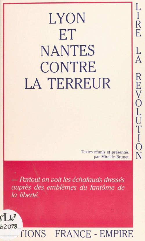 Couverture ebook de Lyon et Nantes contre la Terreur, de Collectif