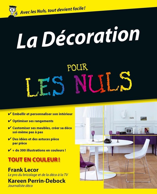Couverture ebook de La décoration pour les nuls, de Frank Lecor, Kareen Perrin-Debock