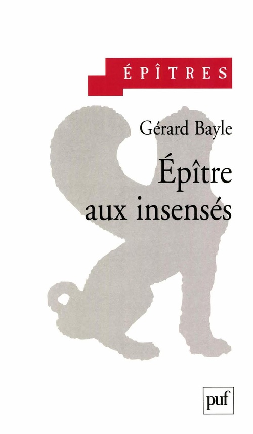 Couverture ebook de Épîtres aux insensés, de Gérard Bayle