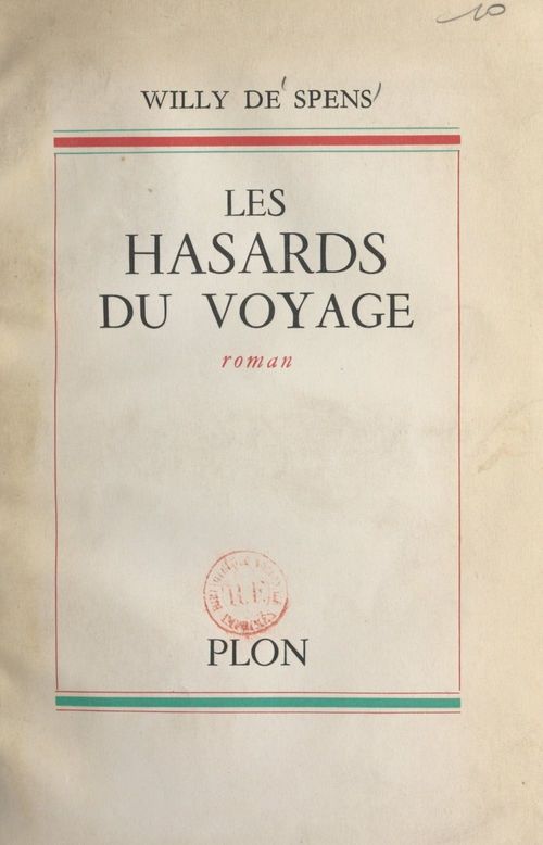 Couverture ebook de Les hasards du voyage, de Willy de Spens