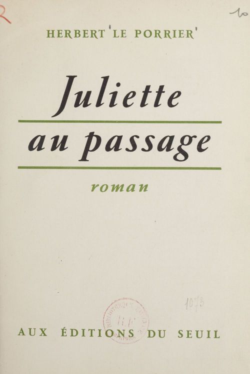 ebook cover of Juliette au passage, by Herbert Le Porrier