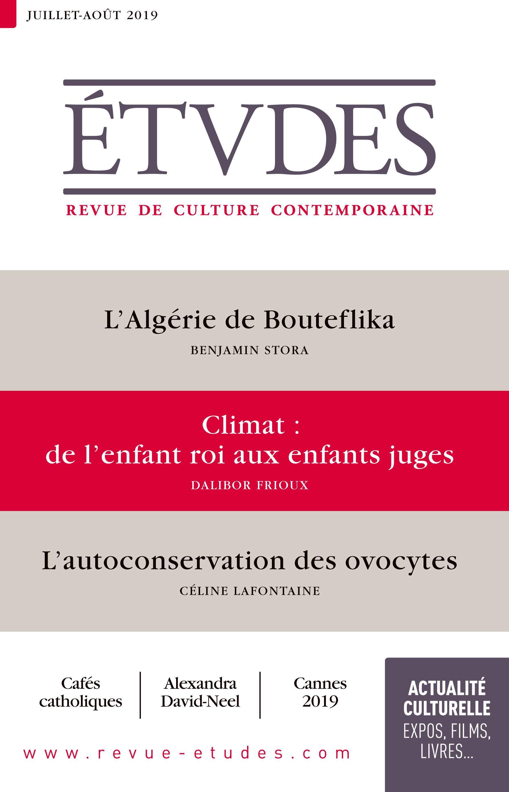 Couverture ebook de Revue Etudes - l'Algérie de Bouteflika, de Revue études